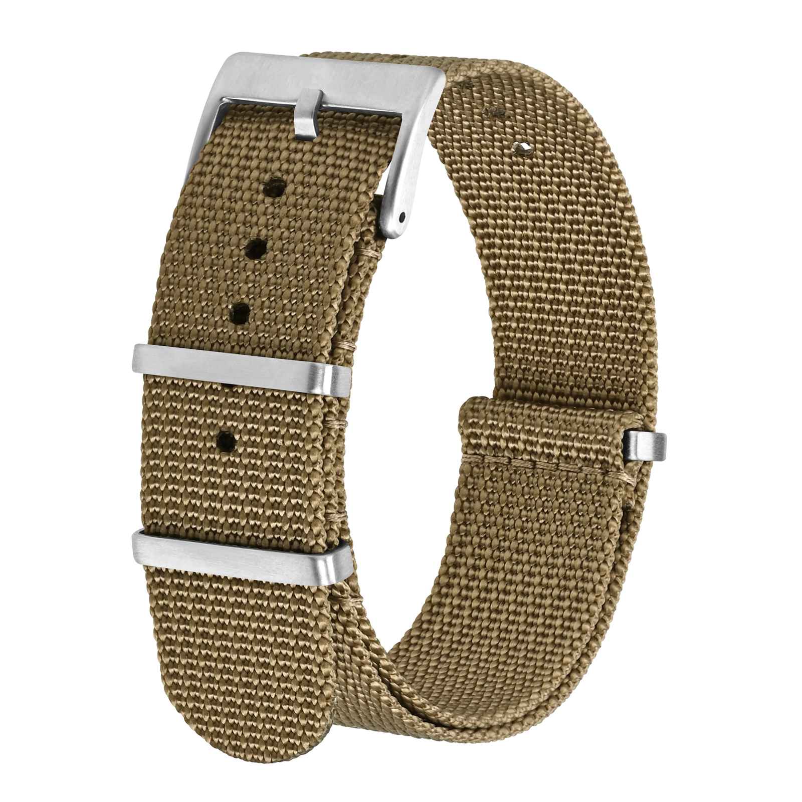 Suede Strap Watch - BISONSTRAP メンズ腕時計ストラップ 18mm 20mm 22mm 一体型ナイロンストラップ