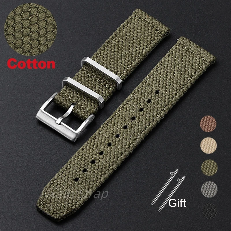 Nato Strap Nylon - 20 ミリメートル 22 ミリメートルナイロンコットン時計ストラップメンズミリタリースポーツ時計バンドセイコーオメガシーマスター編組ブレスレットクイックリリース