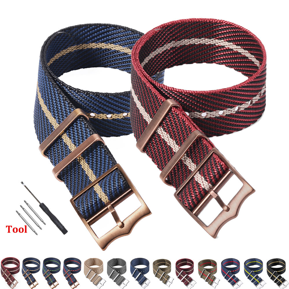 Nato Strap Nylon - 男性と女性のためのロレックスファブリックブレスレット,プレミアムナイロンウォッチバンド,アーミースターファブリックストラップ,20mm, 22mm
