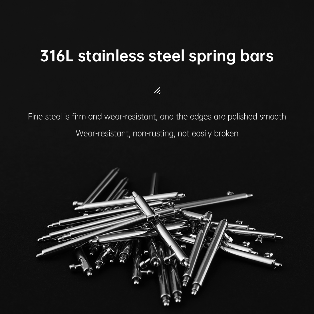 Maikes-スプリングバー付き時計ストラップ,316lステ - Curved Spring Bar のレビューと価格