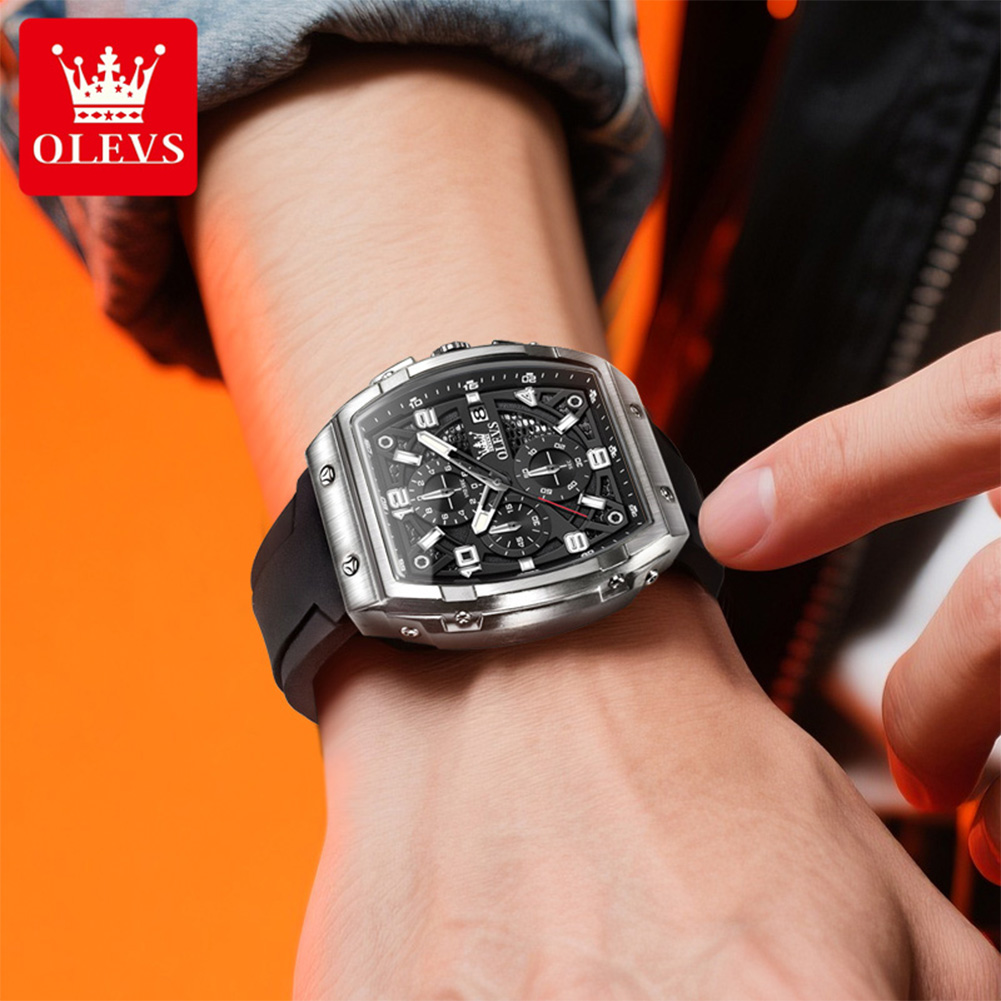 OLEVSメンズ腕時計2976高級ファッショントノー型クォー - Cartier Watch Tank のレビューと価格