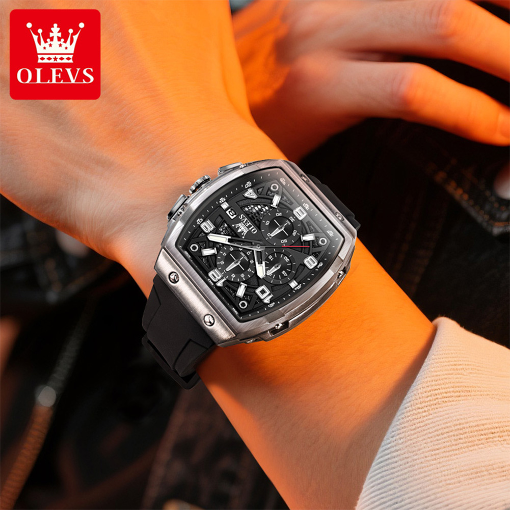 OLEVSメンズ腕時計2976高級ファッショントノー型クォー - Cartier Watch Tank のレビューと価格