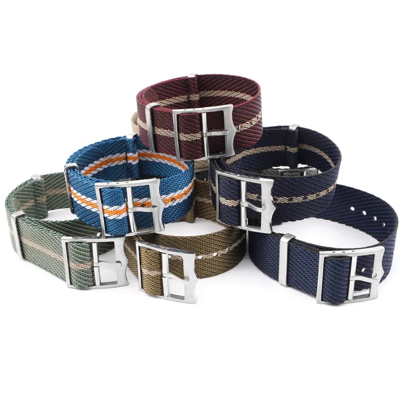 メンズ織りキャンバスナイロンストラップ,ミリタリーストライプ - Nato Strap Nylon のレビューと価格