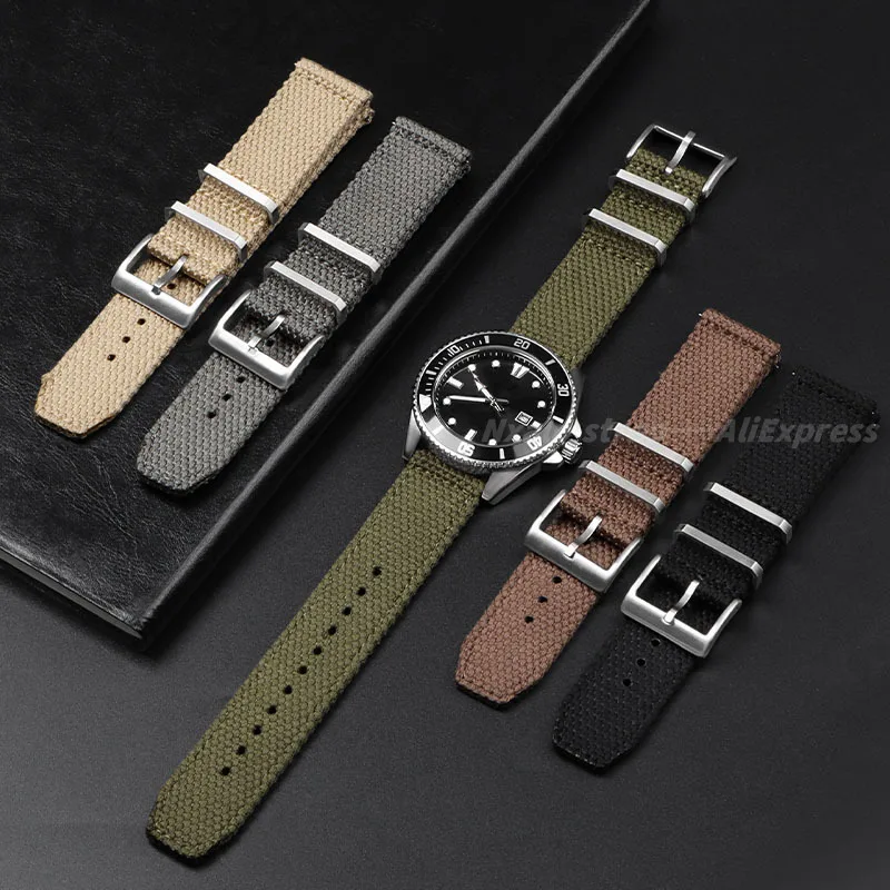20 ミリメートル 22 ミリメートルナイロンコットン時計ス - Nato Strap Nylon のレビューと価格